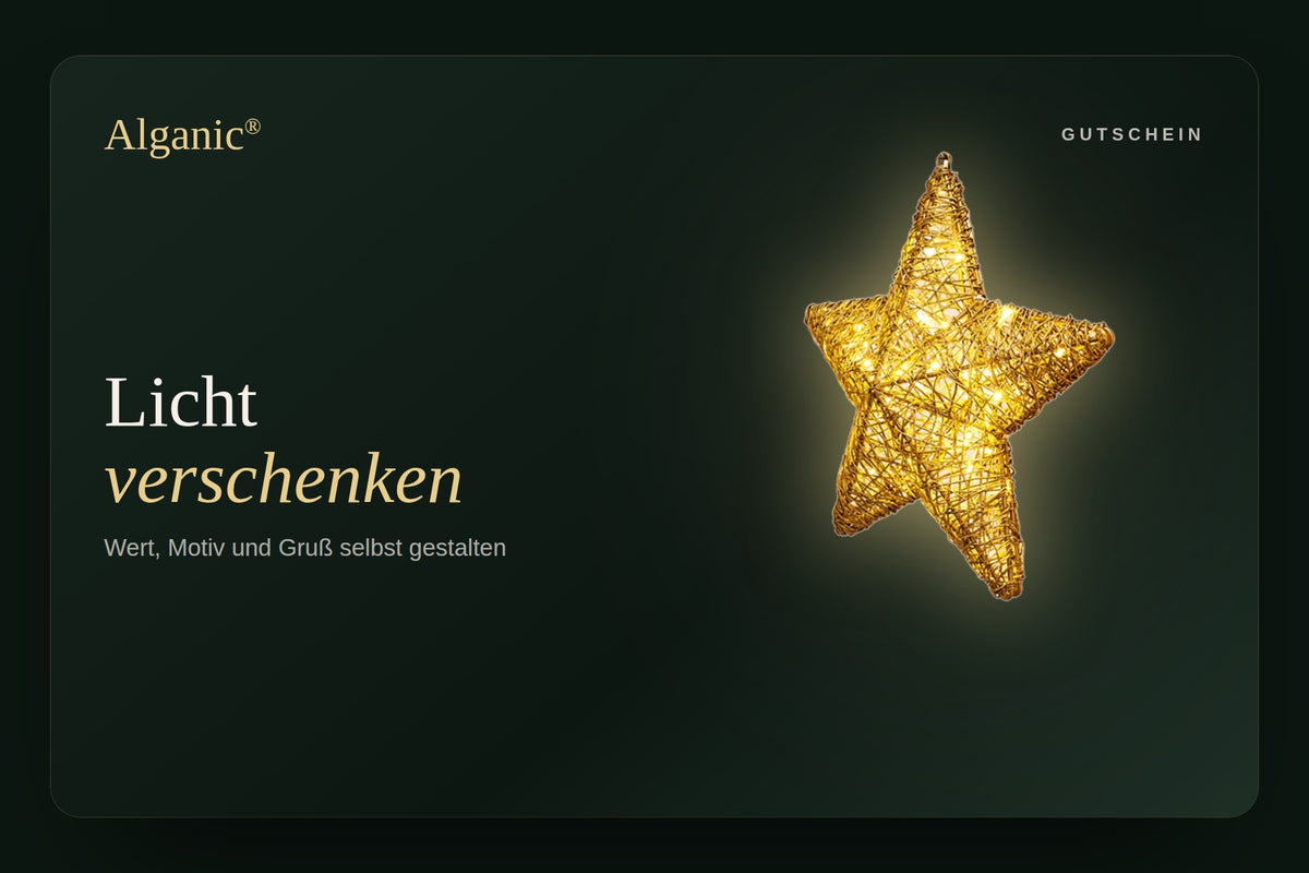 Alganic Gutschein - verschenke Gestaltung